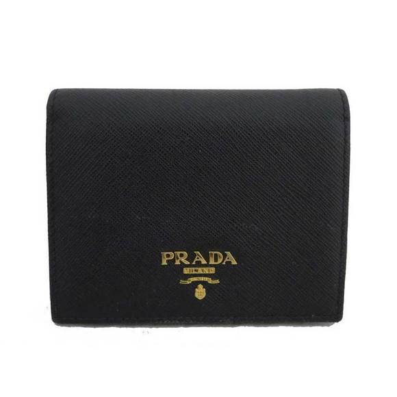 Prada leather black long Fold Wallet - Picture 1 of 3